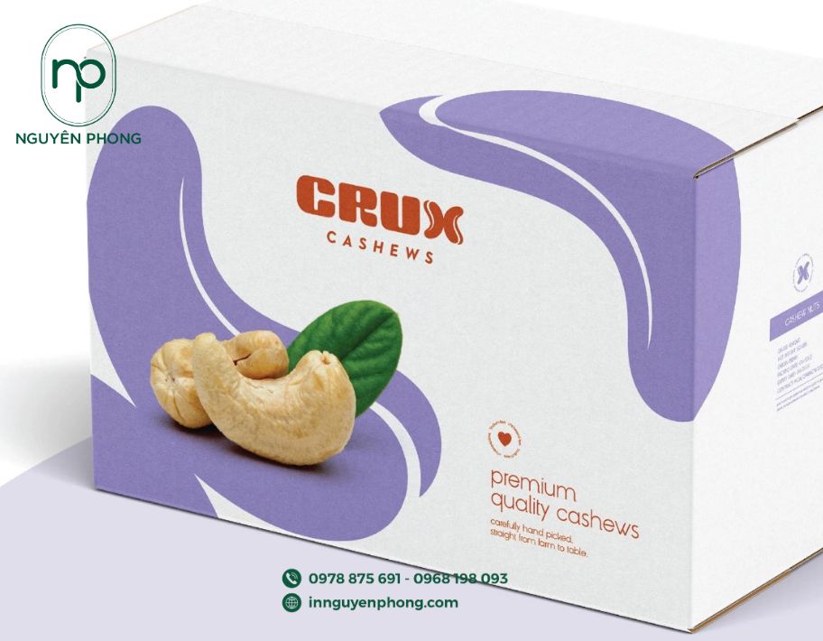 Mẫu logo ngũ cốc in trên hộp carton